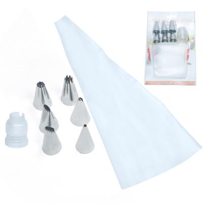 China Sustainable Hot Sale 8pcs Stainless Steel Cake Decorating Tip Set DIY Pastry Baking Tools for sale