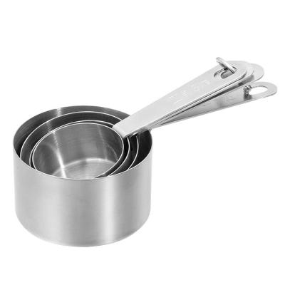 China Sustainable Stainless Steel Measuring Cup Set Of 4 Kitchen Measuring Cup Set for sale