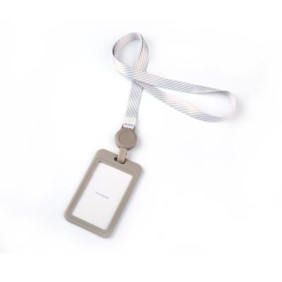 China Business Card Costom Logo Double Sided Card Plus Lanyard Employee Visiting Card Holder Work Business Card Holder for sale