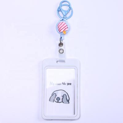 China Cute QORI Work Permit Nurse Card Holder Employee IC Work Card Protective Case With Lanyard for sale