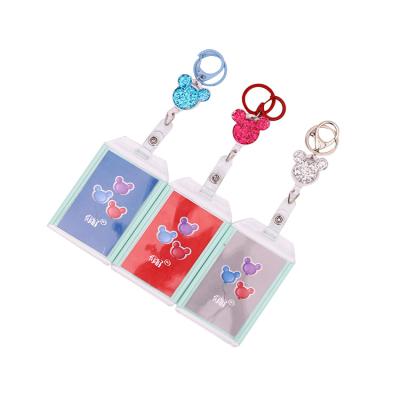 China Custom cute business id card holder, cat ear shape card holder, transparent card holder for sale