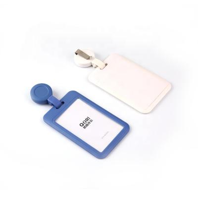 China Waterproof Acrylic Business Card Holder Gift Business Card Holder for Office ID Card Holder with Lanyard for sale