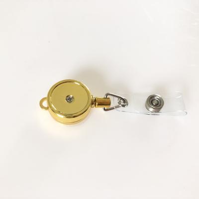 China Reel Yoyo Id Badge Retractable Desktop Gift Voucher Card Holder Metal Badge Reel for sale