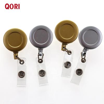 China Retractable Desk ID Business Badge Holder Key Holder for Desk Retractable Badge Holder Reel for sale