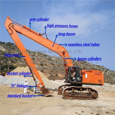 China From 10ton to 350ton Ce-approved Hitachi, Volvo, Hyundai, Doosan, Kobelco excavator long reach boom for sale