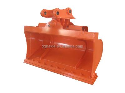 China Q345B+HARDOX China supplier R140/R145/R160/R180//210/R235/R290/R320/R380/R430 Double-cylinder excavator tilting basket for sale