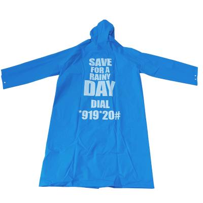 China Eco-friendly EVA Raincoat / PVC Non Adult Raincoat for sale