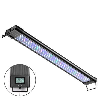 China Coral Reef Aquarium IP68 48W 90cm Fish Tank LED Led Light Timer Soft Low Programmable With LCD Display For Dawn Dusk Coral Reef High Power Full Spectrum for sale