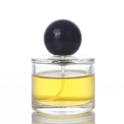 China 2023 50ml Cylinder Perfume Bottle Round Cylinder Empty Perfume Bottle With Atomizer Ball for sale