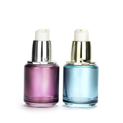 China Professional Manufacturer Purple Empty Cosmetic Lotion Bottles Makeup Foundation Bottle for sale