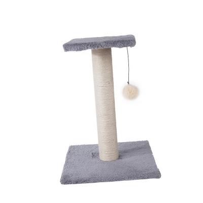 China Wholesale and Retail Factory Stocked Sell Interactive Pet Cat Toy Scratch Pole Tower Sisal Cat Scratching Board Indoor Sisal for sale