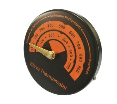 China Enamel High Temperature Stove Thermometer Wood Case Fireplace Magnet Temp Controller for sale