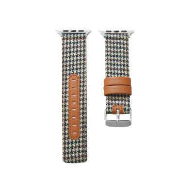 China Fashion \ dress luxury popular best-selling suitable for apple watch leather strap canvas apple watch band for sale