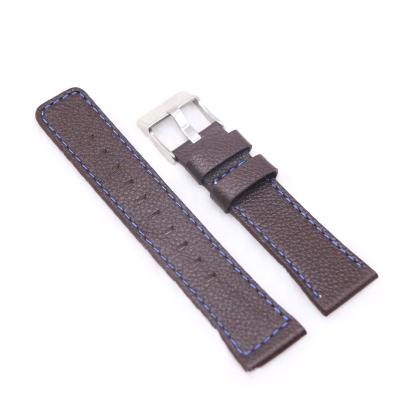 China 2021 fashion men's and women's leather strap 18-20mm hot sale top layer double sided leather watch band for sale