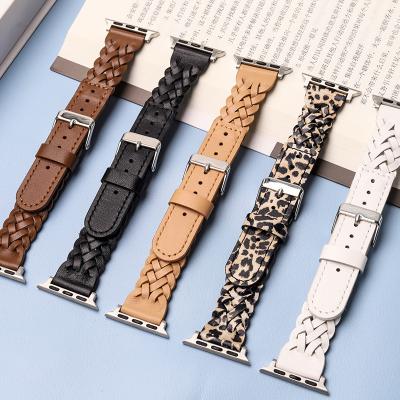 China Fashion 2022 Generation New Apple iwatch1234567 Simple Fashion Leather Strap Applicable Smart Watch Strap for sale