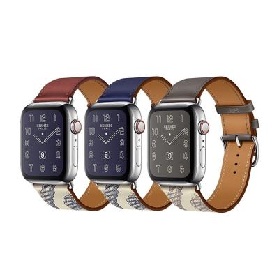 China Fashionable High Quality Men's Watch Strap Men's Digital Watch Straps Leather Strap For Apple Watch for sale