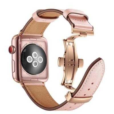 China Fashion\2022 New Product Luxury Popular Wrist Watch Leather Strap Dress 38 40 42 44 Mm Wrist Watch Strap For Apple Watch for sale