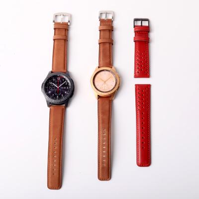 China Fashion first layer of leather fits samsung watchband galaxy watch4 s3 classic leather strap new for sale