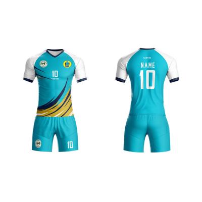 China Breathable NO MOQ Sublimation Football Soccer Jerseys Set Custom Unisex Uniforms Breathable Soccer Shirt for sale