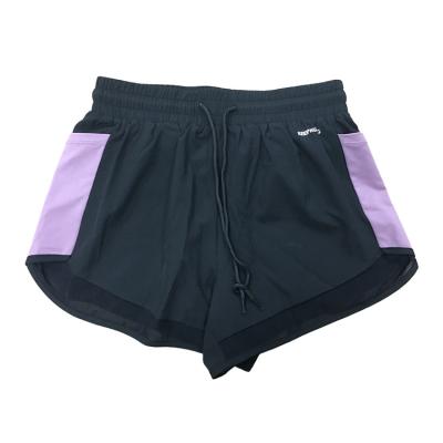 China Breathable Custom Logo Blank Plain Casual Gym Workout Strings Women Adjustable Shorts With Pockets for sale