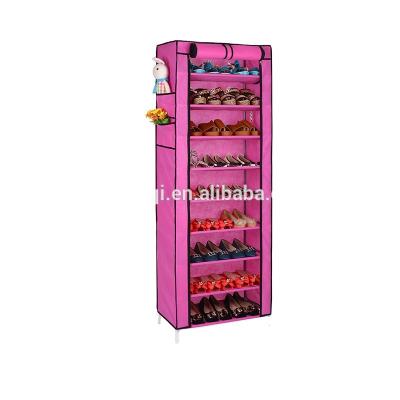 China New Viable Tall 10 Tiers Display Shoe Rack For Living Room for sale