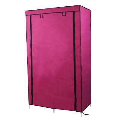 China Foldable Portable Closet Wardrobe Storage Organizer With Cover Sturdy Clothes Closet for sale