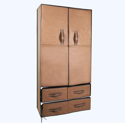 China Promotion Free Folding Standing Non Woven Wardrobe With Wardrobe Organizers for sale