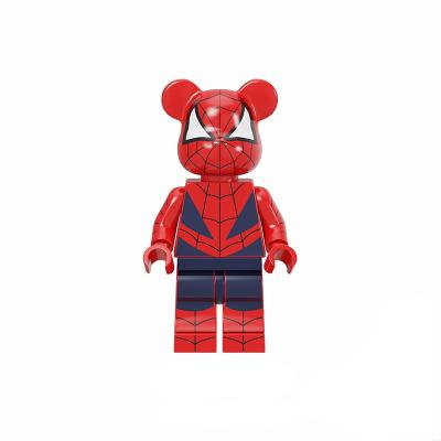 China Cartoon toy bearbrick bear BLX3033 net red violent graffiti clown spider-man building block the tide game handheld toys for sale