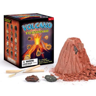 China Natural Ore E-commerce Border Children Dig Toys Volcanic Eruption Stone DIY Puzzle Archaeological Volcano Model Toys Wholesale for sale