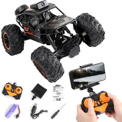 China Boy remote control alloy rc mobile phone control FPV car frontier hot sale off-road vehicle with camera kids electric toy remote control car for sale