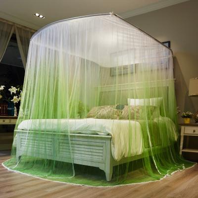 China Hot Sale Princess Folded Ceiling Hanging Mosquito Net Double Large Round Bed Hammock Lace Canopy Luxury Mosquito Net for sale