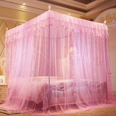 China Fashionable Floor-to-Ceiling Design Folded Luxury Three-Door Mosquito Net for sale