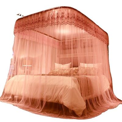 China Folded Quality Wholesale Durable Normal Guide Rail Aluminum Alloy Double Bed Mosquito Net for sale