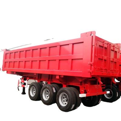 China China Manufacturer 50 Ton Truck 3 Axles Dumper Dump Trailer Semi Truck Side Rear Tractor Trailers Hydraulic Dump Trailer for sale