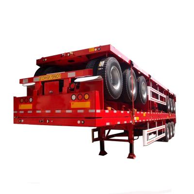 China MAOWO 40/60/80 sqft high quality 3 truck trailer 4 axle flatbed trailer and truck trailers for sale for sale