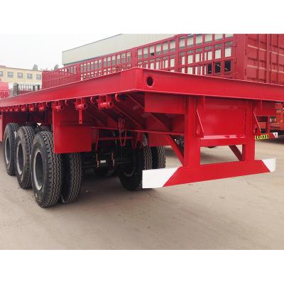 China BPW Axle Lowboy Trailer Transport 3 Axle Flatbed Semi Trailers Truck Truck For Sale for sale