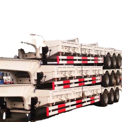 China Maowo 60ton 3 axle trailer lowbed semi truck vehicle transport trailer for sale for sale