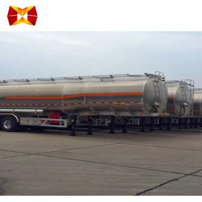 China MaoWo 3 axles aluminum tanker truck trailer 45000 liters diesel oil fuel tank trailer vacuum tanker truck for sale for sale