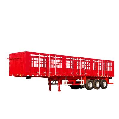 China New Truck 3 Axle Cargo Fence Trailer Livestock Semi Trailer For Transporting Animals In A Long Distance For Sale for sale