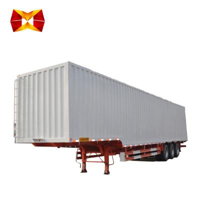 China MaoWo Semi Truck Trailer 3 Axles 60Tons Dry Van Box Cargo Semi Trailer For Sale for sale