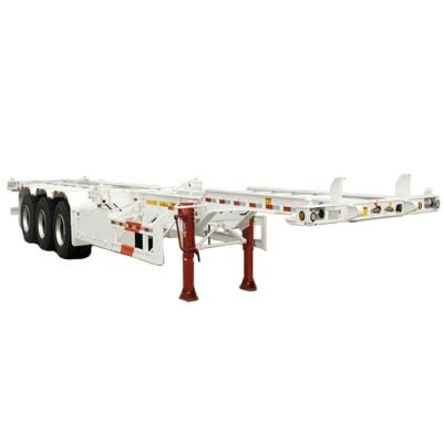 China China Manufacture 3 Axle 40ft Container Truck Chassis Skeleton Transport Semi Trailer Truck Trailer For Sale for sale