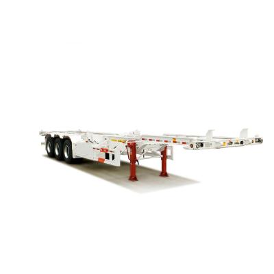 China High Quality Skeleton Semi Truck Trailer MAOWO 3 Axles Container Transport Trailer for sale