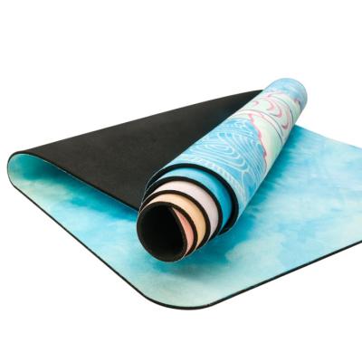 China Hign Quality Digital Anti-slip Printing Nature Anti-slip Rubber Microfiber Yoga Mat for sale