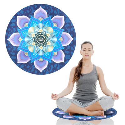 China Hot natural rubber turned meditation rubber suede printed yoga mat for sale