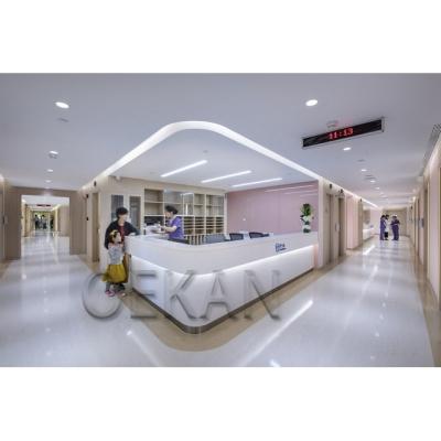 China Flexible Nurse Reception Modern Clinical Patient Nurse Station Hospital Furniture Shape Service Station for sale