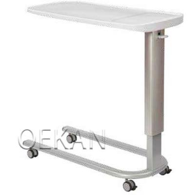 China Modern Portable Hospital Overbed Table For Dining Medical Height Adjustable Bedside Table With Casters for sale