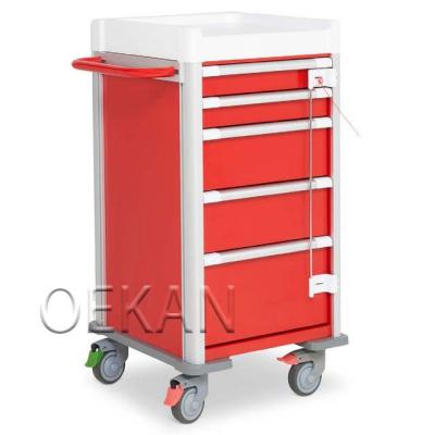 China Modern Furniture ABS Plastic Hospital Treatment Drug Trolley Medical Instrument Trolley for sale