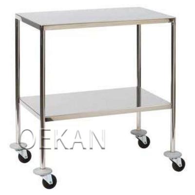 China Modern Mobile Hospital Stainless Steel Treatment Trolley Medical Instrument Trolley Carts for sale