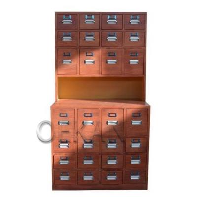 China Modern Chinese Wooden Herb Medicine Cabinet Multi-Drawer Hospital Pharmacy Cabinet for sale