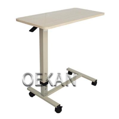 China Hospital Furniture Modern Height-Adjustable Stainless Steel Bedside Table for sale